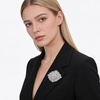 image:imageRhinestone Brooches for Women Vintage Crystal Brooch Pins Elegant Silver Diamond Lapel Pins for Sweater Coat Dress Suit Wedding Parties