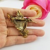 image:imageSELOVO Antique Gold Tone Bird Hummingbird Multi Color Austrian Crystal Pin Brooch