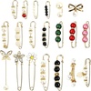 image:image20Pcs Pearl Crystal Brooch Safety Pins Waist Tightener Decor Pins Set
