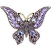 image:imageButterfly Brooch Pin for WomenElegant Purple Crystal Butterfly Lapel Pins