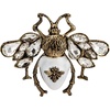 image:imageKnighthood Matte Golden Bee Brooch Pin with Enameled Crystal amp Rhinestone Details  Fashion Lapel Pin for Men amp Women