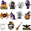 image:imageOutus 12 Pcs Halloween Cutouts Pumpkin Bat Witch Wall DecorCute Style