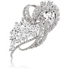 image:imageRhinestone Brooch for Women Large Clear Vintage Crystal Flower Bouquet Pin Elegant Broach for Dresses Fashion Jewelry Diamond Pins for Special Occasions and Clothing