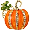 image:imageRhinestone Pumpkin Brooch Pin for Women GoldTone Fashion Enamel Halloween Thanksgiving Green Leaf Brooches Lapel Pins Cute Fall Holiday Festival Hat Bag Suit Dress Accessories Jewelry Gift Souvenir