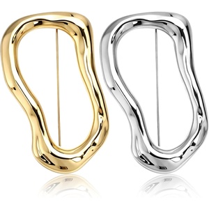 image:image2 Pack Irregular Geometric Gold Brooch Gold and Silver Fashion Golds Pin Lapel Shawl Pin Golds Brooch Pins for Women Men Unique Jewelry Decor Sweater Hat Scarf Suit Dress Clothes Accessories