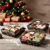 image:imageOutus 100 Pcs Charcuterie Boxes with Clear Lids Navy Blue ClassicBlack Gold