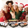 image:imageOutus 100 Pcs Charcuterie Boxes with Clear Lids Navy Blue ClassicBlack Gold