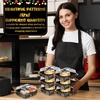 image:imageOutus 100 Pcs Charcuterie Boxes with Clear Lids Navy Blue ClassicBlack Gold