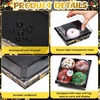 image:imageOutus 100 Pcs Charcuterie Boxes with Clear Lids Navy Blue ClassicBlack Gold