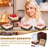 image:imageOutus 100 Pcs Charcuterie Boxes with Clear Lids Navy Blue ClassicCoffee Brown
