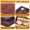 image:imageOutus 100 Pcs Charcuterie Boxes with Clear Lids Navy Blue ClassicCoffee Brown