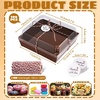 image:imageOutus 100 Pcs Charcuterie Boxes with Clear Lids Navy Blue ClassicCoffee Brown