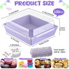 image:imageOutus 100 Pcs Charcuterie Boxes with Clear Lids Navy Blue ClassicPurple
