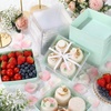 image:imageOutus 100 Pcs Charcuterie Boxes with Clear Lids Navy Blue ClassicSage Green