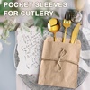 image:imageOutus 1000 Pcs Mini Flat Kraft Paper Bags Natural Treat Popcorn Party Favor Silverware Envelope Merchandise Bags for Cookies Desserts Snacks Sandwiches Chocolate Candy 5 x 7 Inch5 x 7 Inch