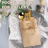 image:imageOutus 1000 Pcs Mini Flat Kraft Paper Bags Natural Treat Popcorn Party Favor Silverware Envelope Merchandise Bags for Cookies Desserts Snacks Sandwiches Chocolate Candy 5 x 7 Inch4 x 6 Inch