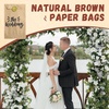 image:imageOutus 1000 Pcs Mini Flat Kraft Paper Bags Natural Treat Popcorn Party Favor Silverware Envelope Merchandise Bags for Cookies Desserts Snacks Sandwiches Chocolate Candy 5 x 7 Inch4 x 6 Inch