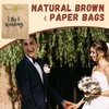 image:imageOutus 1000 Pcs Mini Flat Kraft Paper Bags Natural Treat Popcorn Party Favor Silverware Envelope Merchandise Bags for Cookies Desserts Snacks Sandwiches Chocolate Candy 5 x 7 Inch5 x 7 Inch
