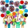 image:imageOutus 21 Pcs International World Flags Classroom Decorations Around The World Hanging Paper Fans Sport Party Tissue Paper Pom Poms for Garland Ceilings School Office Party Supplies Flag StyleCountry Flag