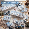 image:imageOutus 50 Pack Retro Christmas Travle Size Pocket Tissues Stocking StuffersBlue