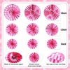 image:imageOutus 9 Pcs Breast Cancer Awareness Party Decoration Pink Ribbon Paper Fans
