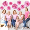 image:imageOutus 9 Pcs Breast Cancer Awareness Party Decoration Pink Ribbon Paper Fans
