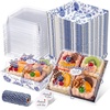 image:imageOutus 100 Pcs Charcuterie Boxes with Clear Lids Navy Blue ClassicBlue White