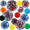 image:imageOutus 21 Pcs International World Flags Classroom Decorations Around The World Hanging Paper Fans Sport Party Tissue Paper Pom Poms for Garland Ceilings School Office Party Supplies Flag StyleCountry Flag