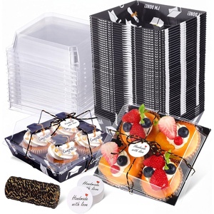 image:imageOutus 100 Pcs Charcuterie Boxes with Clear Lids Navy Blue ClassicBlack