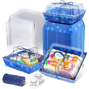 image:imageOutus 100 Pcs Charcuterie Boxes with Clear Lids Navy Blue ClassicBlue
