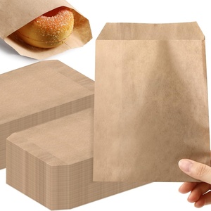 image:imageOutus 1000 Pcs Mini Flat Kraft Paper Bags Natural Treat Popcorn Party Favor Silverware Envelope Merchandise Bags for Cookies Desserts Snacks Sandwiches Chocolate Candy 5 x 7 Inch5 x 7 Inch