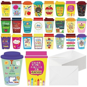 image:imageOutus 24 Coffee Cup Teacher Thank You Cards Xmas Teacher Appreciation GiftVibrant