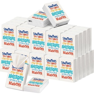 image:imageOutus 50 Pack Retro Christmas Travle Size Pocket Tissues Stocking StuffersColorful
