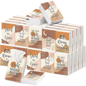 image:imageOutus 50 Pack Retro Christmas Travle Size Pocket Tissues Stocking StuffersLight