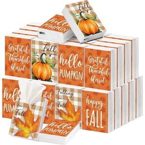 image:imageOutus 50 Pack Retro Christmas Travle Size Pocket Tissues Stocking StuffersOrange