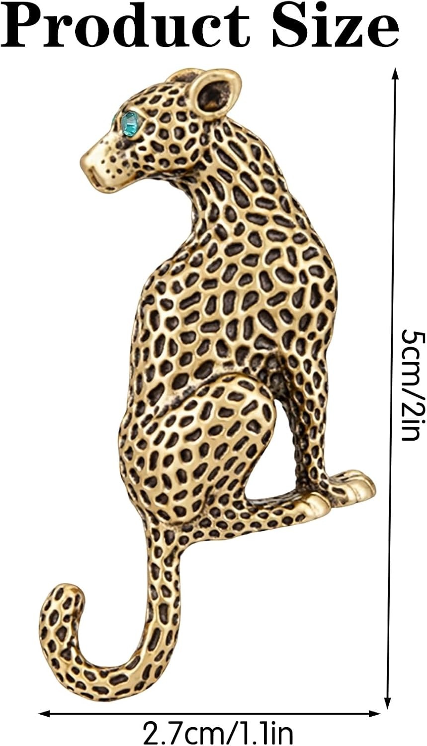 image:imagecobee Vintage Gold Faux Leopard Brooch Pin Gothic Panther Corsage Pin