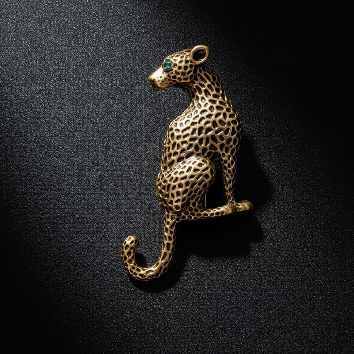 image:imagecobee Vintage Gold Faux Leopard Brooch Pin Gothic Panther Corsage Pin