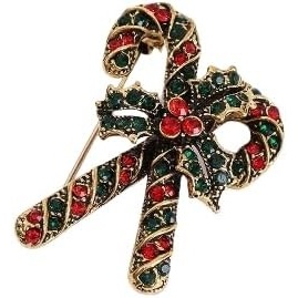 image:imageChristmas Brooch Pins Crystal Christmas Tree Snowflake Jingle Bell Reindeer Enamel Brooches Holiday Party Gift for Women26