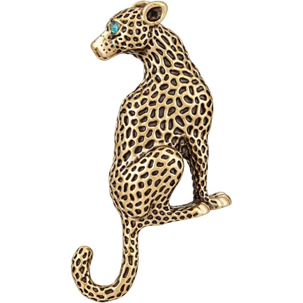 image:imagecobee Vintage Gold Faux Leopard Brooch Pin Gothic Panther Corsage Pin