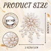 image:image1 Pcs Large Pearl Brooch Pins for Women Vintage White Pearl Flower Brooch