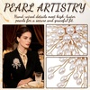 image:image1 Pcs Large Pearl Brooch Pins for Women Vintage White Pearl Flower Brooch