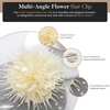 image:image709 Dainty Satin Large Flower Brooches for Women  Elegant Floral Brooch Pins for Women  Delicate Hair Clips amp Fabric Flower Pins for Clothes  Flowers for Dresses amp Wedding Hair AccessoriesPinkBeige
