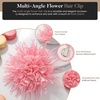 image:image709 Dainty Satin Large Flower Brooches for Women  Elegant Floral Brooch Pins for Women  Delicate Hair Clips amp Fabric Flower Pins for Clothes  Flowers for Dresses amp Wedding Hair AccessoriesPinkPink