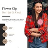 image:image709 Dainty Satin Large Flower Brooches for Women  Elegant Floral Brooch Pins for Women  Delicate Hair Clips amp Fabric Flower Pins for Clothes  Flowers for Dresses amp Wedding Hair AccessoriesPinkPink