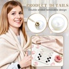 image:image8 Pcs Artificial Pearl Brooch Pins for Women ClothesWhite  Black