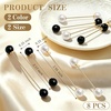 image:image8 Pcs Artificial Pearl Brooch Pins for Women ClothesWhite  Black