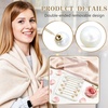 image:image8 Pcs Artificial Pearl Brooch Pins for Women ClothesWhite  Champagne