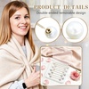 image:image8 Pcs Artificial Pearl Brooch Pins for Women ClothesWhite  Grey
