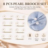 image:image8Pcs Pearl Pins for ClothesFaux Pearl Brooches for Women