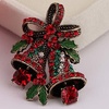 image:imageChristmas Brooch Pins Crystal Christmas Tree Snowflake Jingle Bell Reindeer Enamel Brooches Holiday Party Gift for Women12Vintage gold
